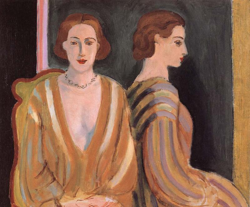 Henri Matisse woman bedoew a mirror oil painting image